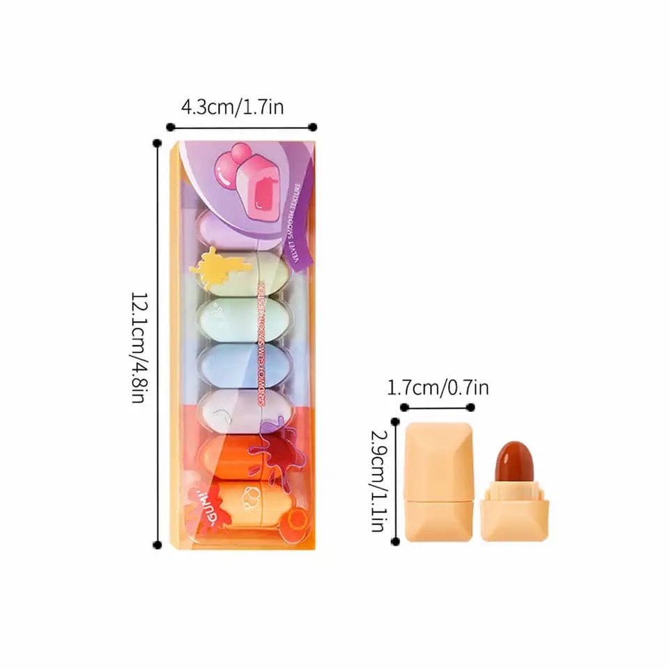 8 Colours Chewing Gum Lipstick Set, Matte Velvet Lip Gloss, Long Lasting Lip Gloss, Lipstick Makeup Cosmetic 8 Colours Chewing Gum Lipstick Set, Matte Velvet Lip Gloss, Long Lasting Lip Gloss, Lipstick Makeup Cosmetic